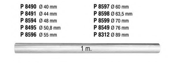 FENNO P8594 Exhaust Pipe, universal